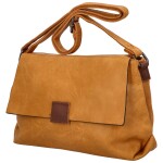 Trendová dámská koženková taška přes rameno Finola, žlutá