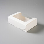 Cake star Krabička na makronky bílá s okénkem 20x13x5,5cm