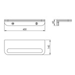 Gedy - HIMALAYA polička s držákem ručníků 400x145, bambus HY19