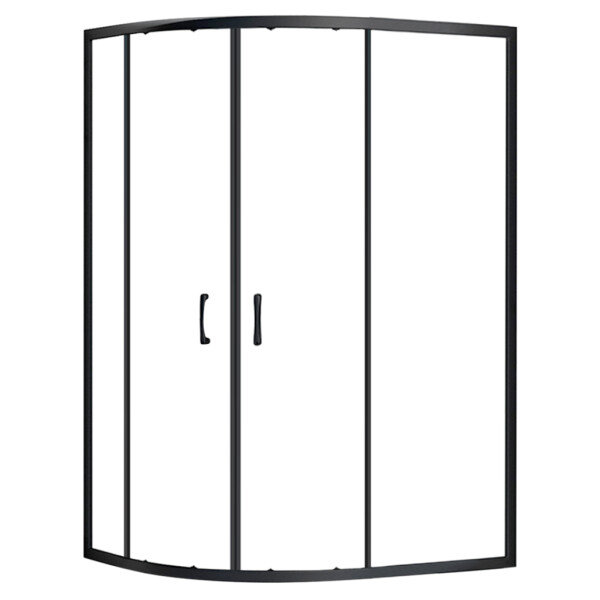 REA - Sprchová zástěna LOOK černá 80x100 L/P REA-K7900