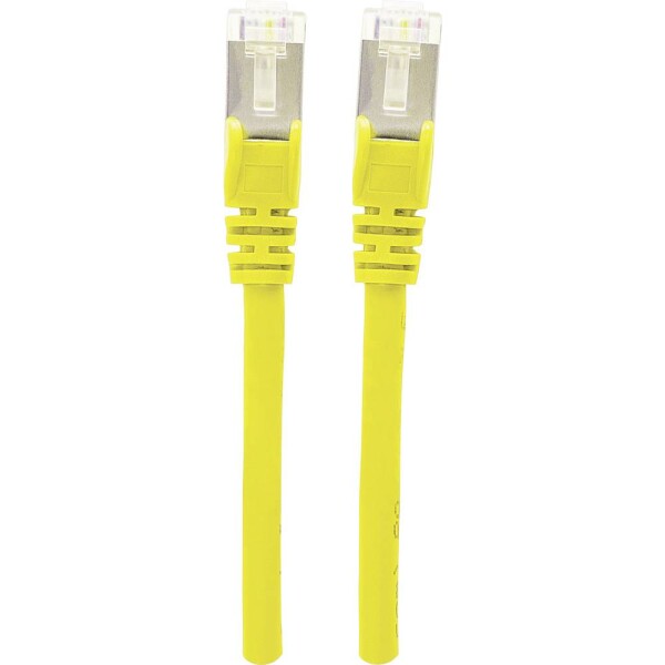 Intellinet 350518 RJ45 síťové kabely, propojovací kabely CAT 6A S/FTP 5.00 m žlutá fóliové stínění, stínění pletivem, bez halogenů 1 ks