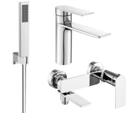 MEXEN - Zero SET umyvadlová + vanová baterie s příslušenstvím R02, chrom 71103R02-00