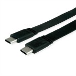 Delock USB 2.0 prodlužovací kabel plochý zahnutý [1x USB 2.0 zástrčka A - 1x USB 2.0 zásuvka A] 1.00 m černá oboustranně zapoji