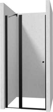 DEANTE - Kerria Plus nero sprchové dveře bez stěnového profilu, 80 cm - výklopné KTSUN42P