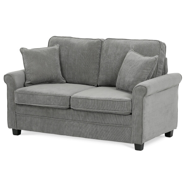 Dvoumístná pohovka, šedá, manšestrová látka, ASB-4170 GREY2