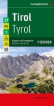 Tyrolsko 1:150 000 silniční rekreační mapa