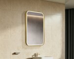 Zrcadlo se senzorem SAT Mood 60x80 cm broušené zlato SATZMOOD6080BZ SATZMOOD6080BZ