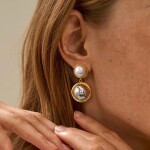 ELENYS Mirror – pozlacené náušnice 18K žluté zlato