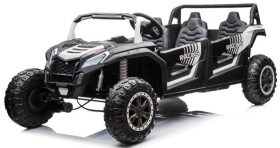 Mamido Elektrické autíčko Buggy UTV čtyřmístné 24V nafukovací kola bílé