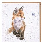 Přání Wrendale Designs Born to be Wild , 15x15 cm - Liška