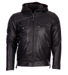 Pánská Kožená Bunda Brixton Collection All Black Černá Velikost: 8XL
