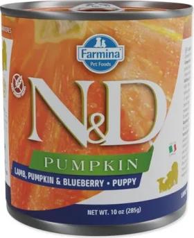 Farmina ND Pumpkin Puppy Lamb, Pumpkin Blueberry 285 g / Konzerva pro psy / štěňata / jehněčí / bez obilovin (L4-85011)
