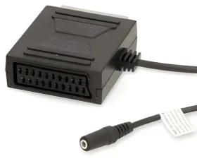 Nedis SCART - Jack 3,5 mm adaptérový kabel černý / Kabel / SCART - Jack 3,5 mm / 0,2 m / 480p (CVGB31930BK02)