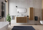 Koupelnová skříňka vysoká SAT Delano 34x125x36 cm dub mat DELANOV35DC DELANOV35DC