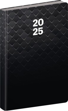 Diář 2025: Cambio - černý, denní, 13 × 18 cm