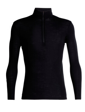 Pánské merino triko dlouhý rukáv, 1/2 zip ICEBREAKER Mens 175 Everyday LS Half Zip, Black velikost: XL