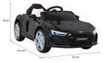Mamido Dětské elektrické autíčko Audi R8 Lift černé