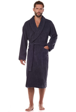 L&L 2450 Pánský froté župan 4XL antracit 4XL-188/136/128