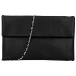 Módní dámská koženková plesová kabelka Trifa, černá