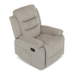 Polohovací křeslo, béžová, látka, TV-4086 LAN2