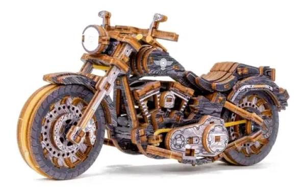 WOODEN CITY 3D Dřevěné puzzle Motocykl Cruiser Limitovaná edice