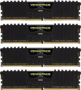 Corsair Vengeance LPX Black 64GB (4x16GB) 3200 MHz / DDR4 / PC4-25600 / CL16-20-20-38 / 1.35V / XMP2.0 (CMK64GX4M4E3200C16)