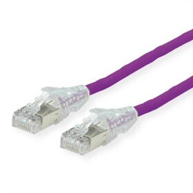 Secomp 21.05.0506 RJ45 síťové kabely, propojovací kabely CAT 6A S/FTP 0.50 m fialová dvoužilový stíněný, bez halogenů, samozhášecí 1 ks