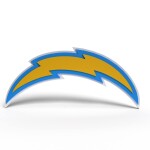 Cedule Los Angeles Chargers NFL 3D Foam Logo
