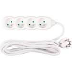 STREND PRO 213327 Prodlužovací kabel, 3m, 4 zásuvky, 3×1mm, bílý