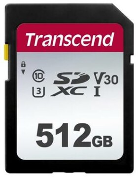 Transcend 300S microSDXC 512GB / Class 10 / UHS-I / U3 / V30 / R: 100MBs / W: 85MBs (TS512GSDC300S)