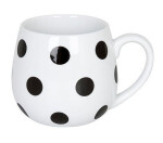 Hrnek buclák - Bílý s černými tečkami / Black and White Dots
