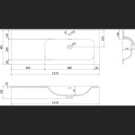 MEXEN/S - Orio koupelnová skříňka 120 cm s umyvadlem Vela pravá, 1S, 1D, bílá mat 91A13-12047-3-BBFF01-W23P01