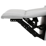 TV a relaxační křeslo, manuální polohování, potah stříbrná látka v dekoru kůže