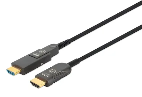 Manhattan optický HDMI kabel 50 m černá / HDMI kabel / HDMI - Micro HDMI / 4K UHD 60Hz / 18 Gbit/s / HDCP 2.2 (355537)
