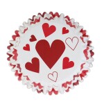 PME Košíčky papírové s fólií Srdíčka v.28xpr.50mm; 30 ks