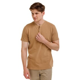 Bushman Pánské bavlněné henley tričko Gutu II, camel L