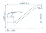Eisl - Páková dřezová baterie GRANDE, chrom 77250 77250GRANDE