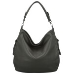 Trendy dámská koženková kabelka na rameno Elleame, tmavě šedá