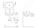 GEBERIT - VariForm Umyvadlo zápustné 550x400 mm, s přepadem, bílá 500.716.01.2