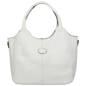Trendy dámská koženková kabelka na rameno Stifa, bílá