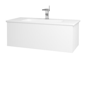 Dřevojas - Koupelnová skříňka VARIANTE SZZ 100 (umyvadlo Euphoria) - M01 Bílá mat / M01 Bílá mat 189990