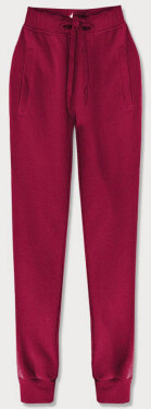 Teplákové kalhoty ve vínové bordó barvě model 17672230 Červená J.STYLE