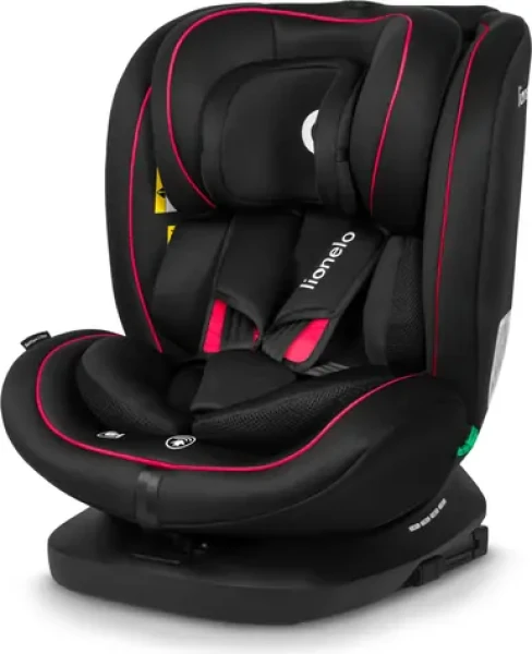 LIONELO Autosedačka Bastiaan i-Size 40-150 cm, Black Red (LO-BASTIAAN I-SIZE BLACK RED)