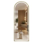 REA - Zrcadlo LED Orbit 60x170cm Brush Gold HOM-70004
