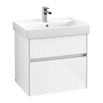 VILLEROY & BOCH - Collaro Umyvadlová skříňka, 60x55x44 cm, 2 zásuvky, Glossy White C00900DH