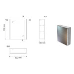 AQUALINE - DENEB galerka 60x70x18cm, bílá mat DN060