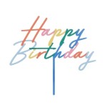 PartyDeco Zápich Happy Birthday mix barev