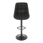 Barová židle, černá, látka,AUB-V3066 BK3