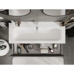 MEXEN/S - Rivel koupelnová skříňka 120 cm s umyvadlem Vela, 1 šuplík, reliéf , grafit mat/bílá mat - 91A20-12023-1-BF66-W23M0 91A20-12023-1-BF66-W23M01