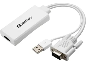 Sandberg konvertor VGA + Audio HDMI bílá (508-78)